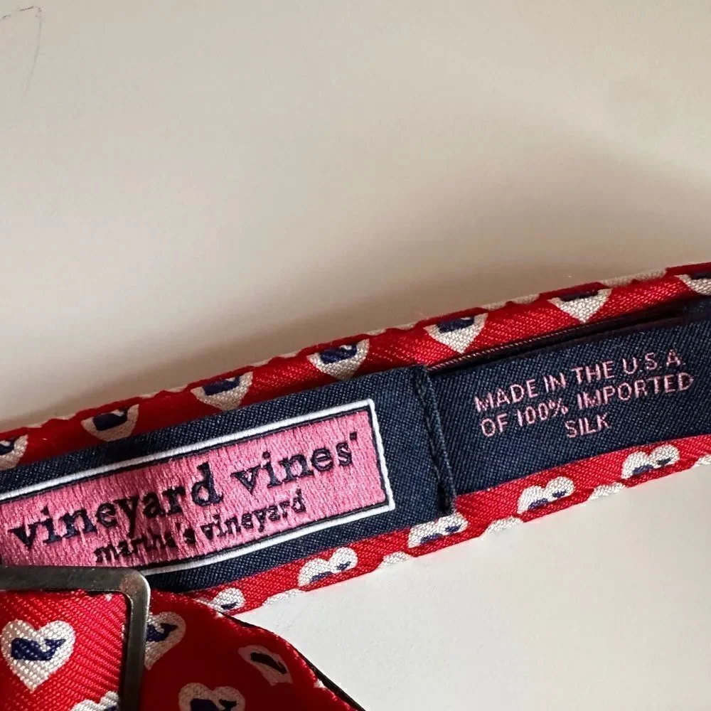 Vineyard Vines Red Hearts Silk Bow Tie for Kids - Playful & Charming